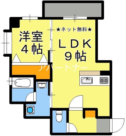 騎射場駅 徒歩3分 5階の物件間取画像